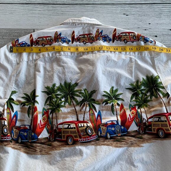 Aloha Mo'i Casual Short Sleeved Shirt Hawaii Beach Cars Surf Board Print - Picture 7 of 9